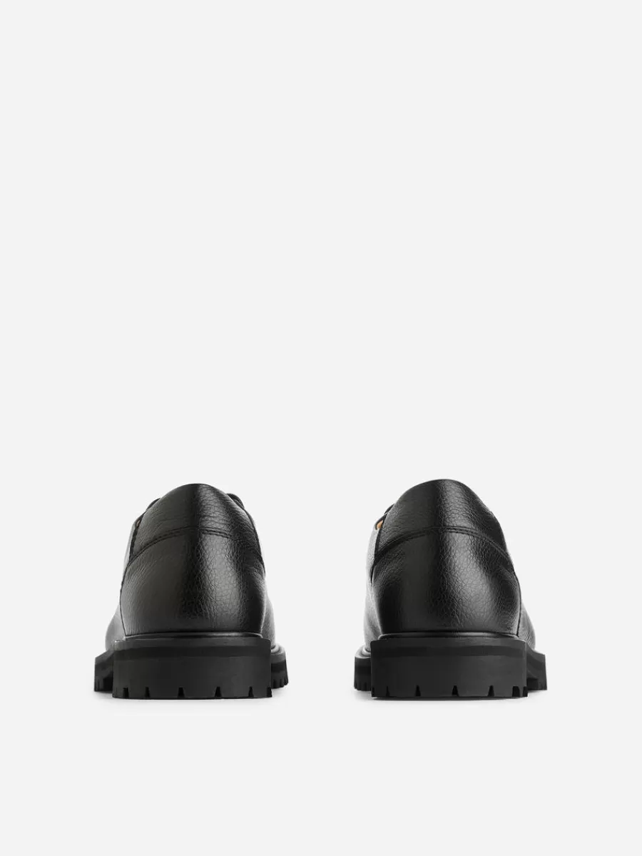 Bottes | Chaussures En Cuir-ARKET Chaussures de randonnée en cuir Noir