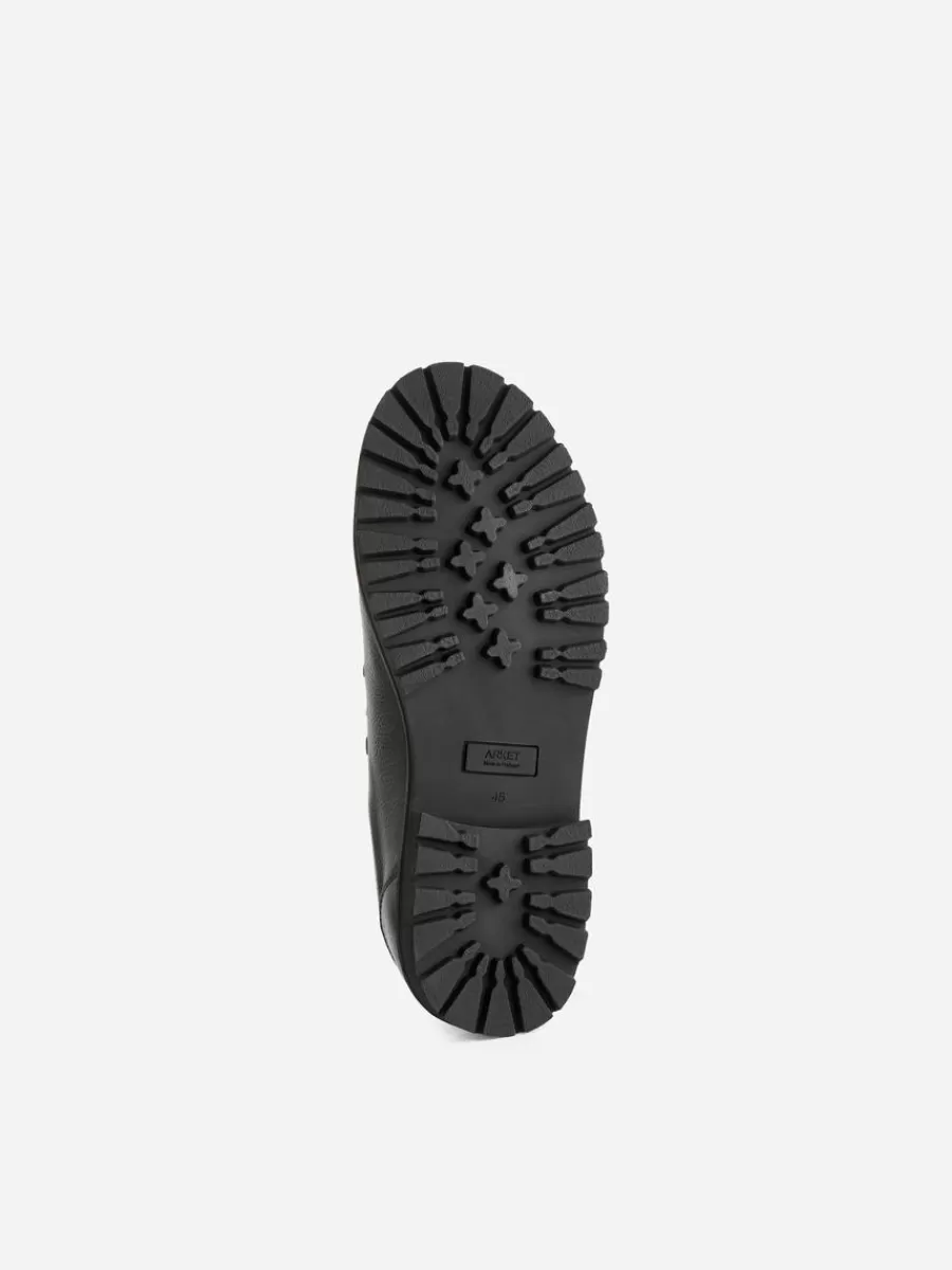 Bottes | Chaussures En Cuir-ARKET Chaussures de randonnée en cuir Noir