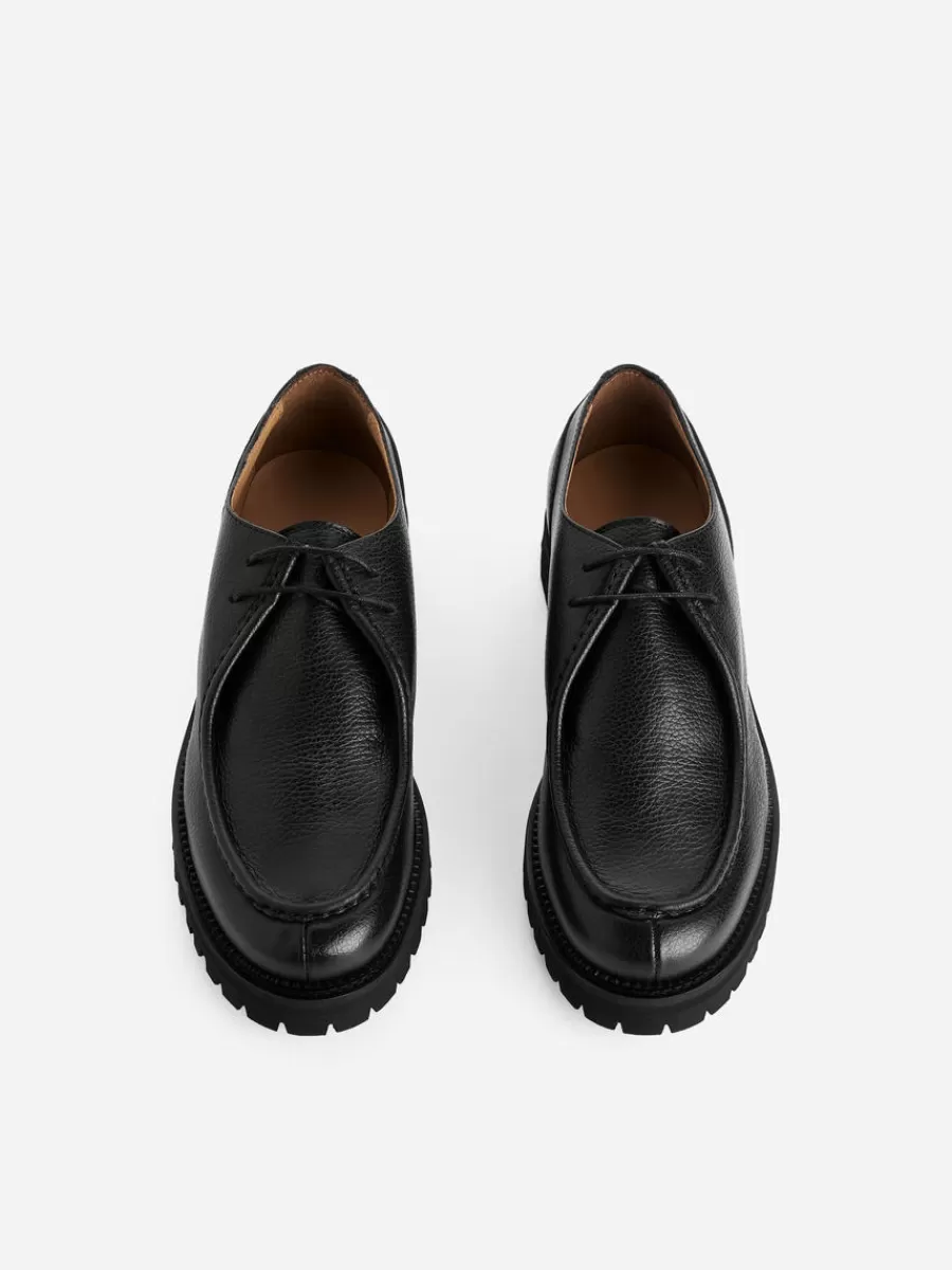 Chaussures En Cuir-ARKET Chaussures en cuir moc toe Noir
