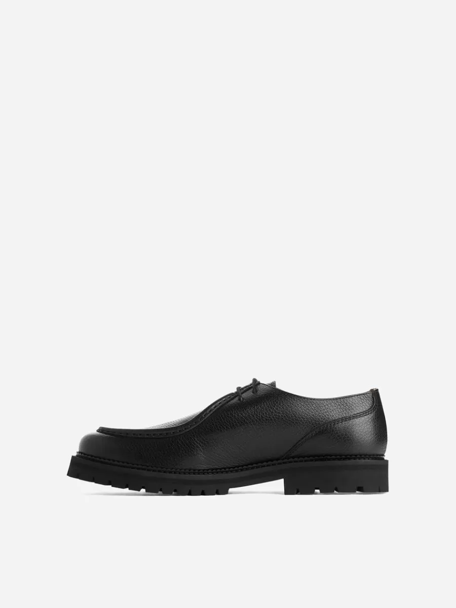 Chaussures En Cuir-ARKET Chaussures en cuir moc toe Noir