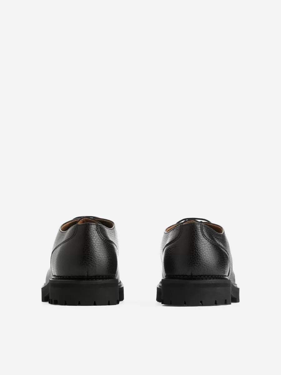 Chaussures En Cuir-ARKET Chaussures en cuir moc toe Noir