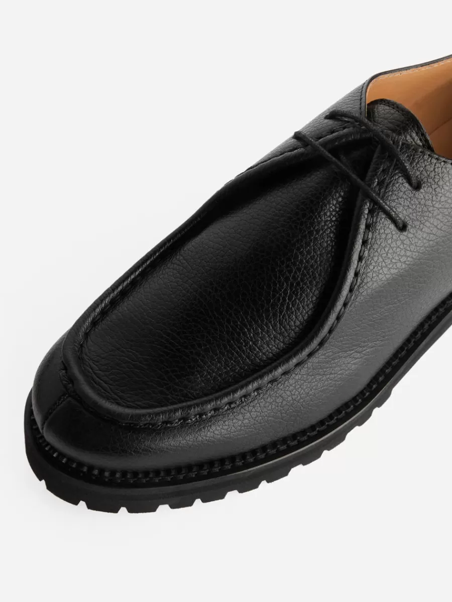 Chaussures En Cuir-ARKET Chaussures en cuir moc toe Noir