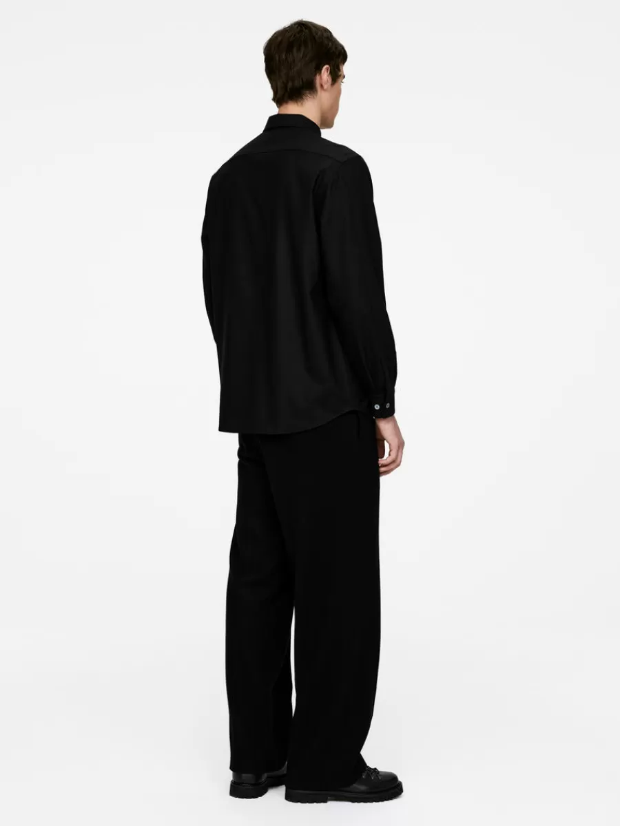 Chemises-ARKET Chemise décontractée en laine mélangée Noir