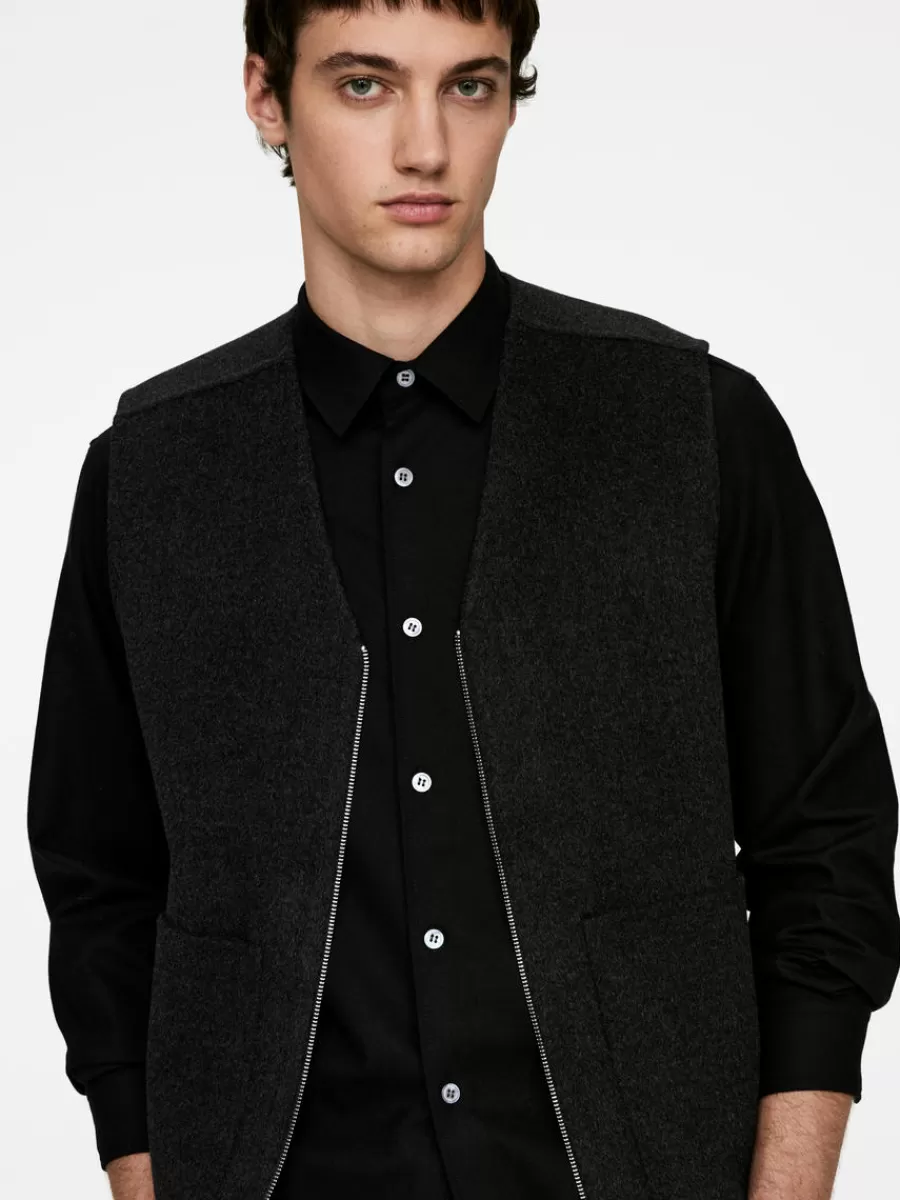 Chemises-ARKET Chemise décontractée en laine mélangée Noir