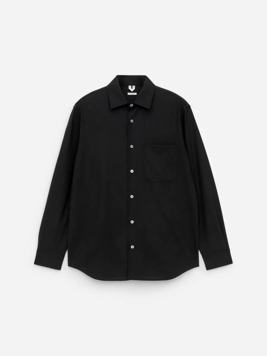 Chemises-ARKET Chemise décontractée en laine mélangée Noir