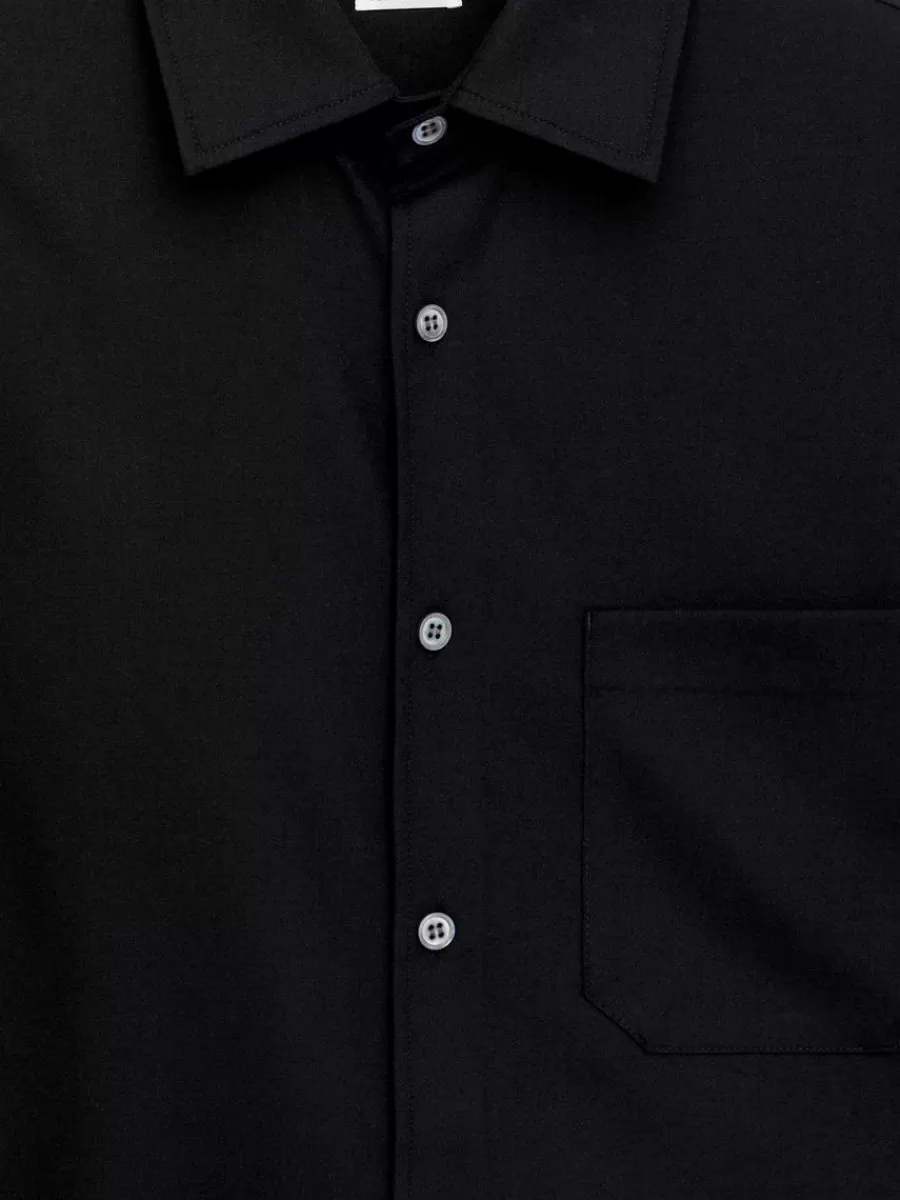 Chemises-ARKET Chemise décontractée en laine mélangée Noir