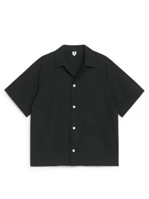 Tenues Décontractées | Chemises-ARKET Chemise décontractée en seersucker Noir
