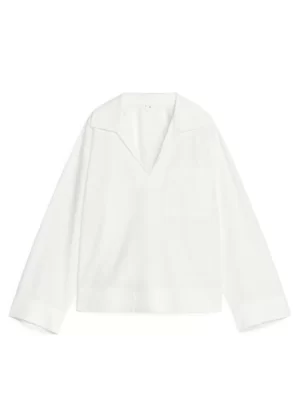 Chemises Et Chemisiers-ARKET Chemise en coton marin Blanc