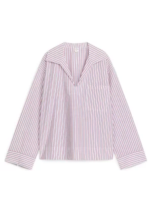 Chemises Et Chemisiers-ARKET Chemise en coton marin Blanc/Rouge/Bleu
