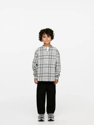Chemises | Hauts-ARKET Chemise en flanelle Blanc/Gris
