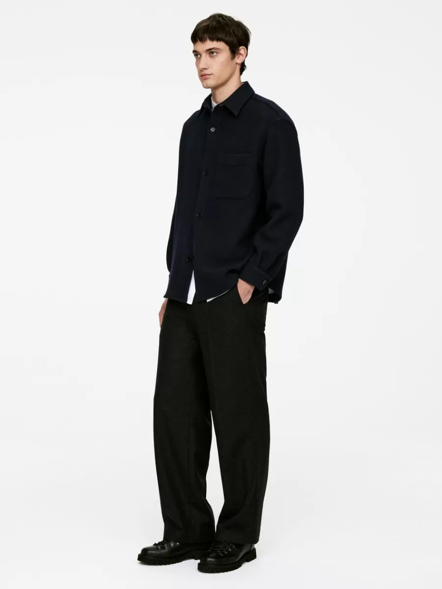 Chemises-ARKET Chemise en laine mélangée Bleu foncé