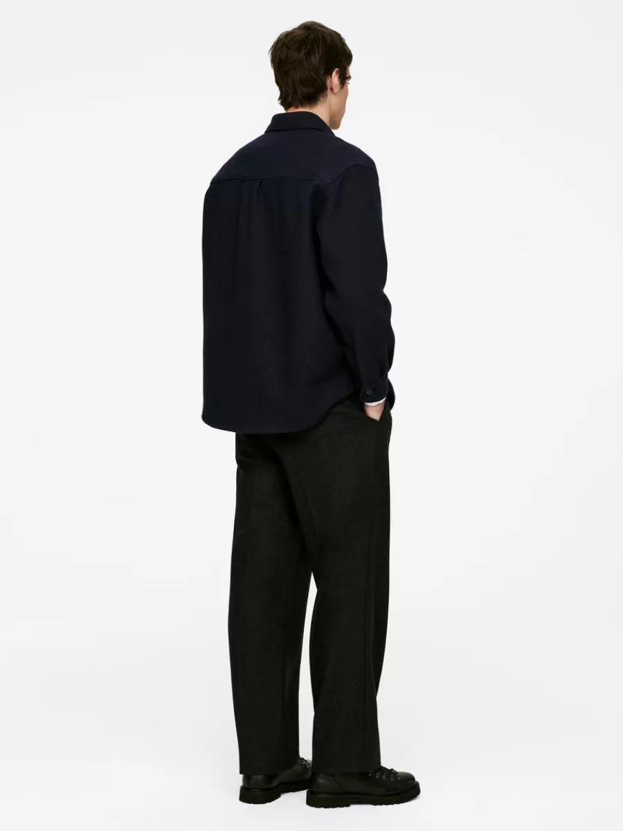 Chemises-ARKET Chemise en laine mélangée Bleu foncé