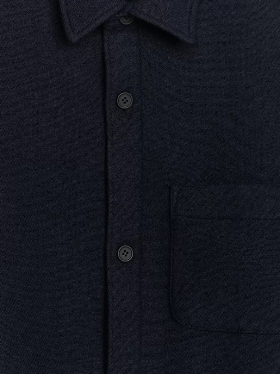 Chemises-ARKET Chemise en laine mélangée Bleu foncé
