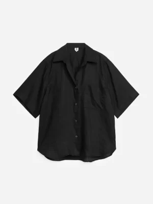 Maillots De Bain | Tenues Décontractées-ARKET Chemise en lin à col cubain Noir