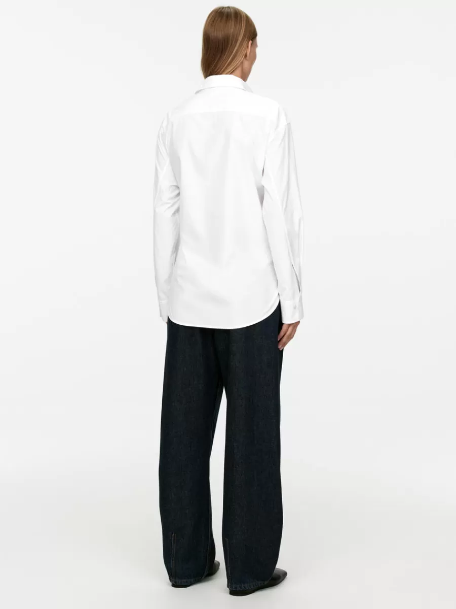 Chemises Et Chemisiers-ARKET Chemise en popeline double style Blanc