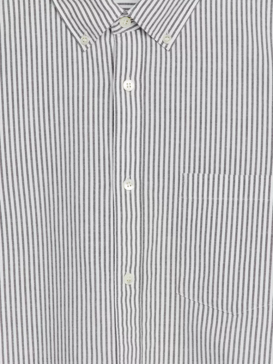 Chemises-ARKET Chemise Oxford Blanc/Gris