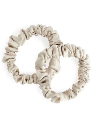 Accessoires Pour Cheveux-ARKET Chouchou en soie Beige clair