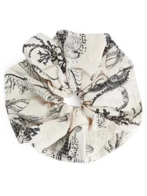 Accessoires Pour Cheveux-ARKET Chouchou imprimé Blanc cassé/Noir