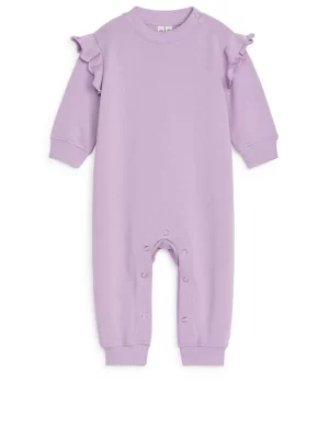 Bodys-ARKET Combinaison à volants en molleton Mauve