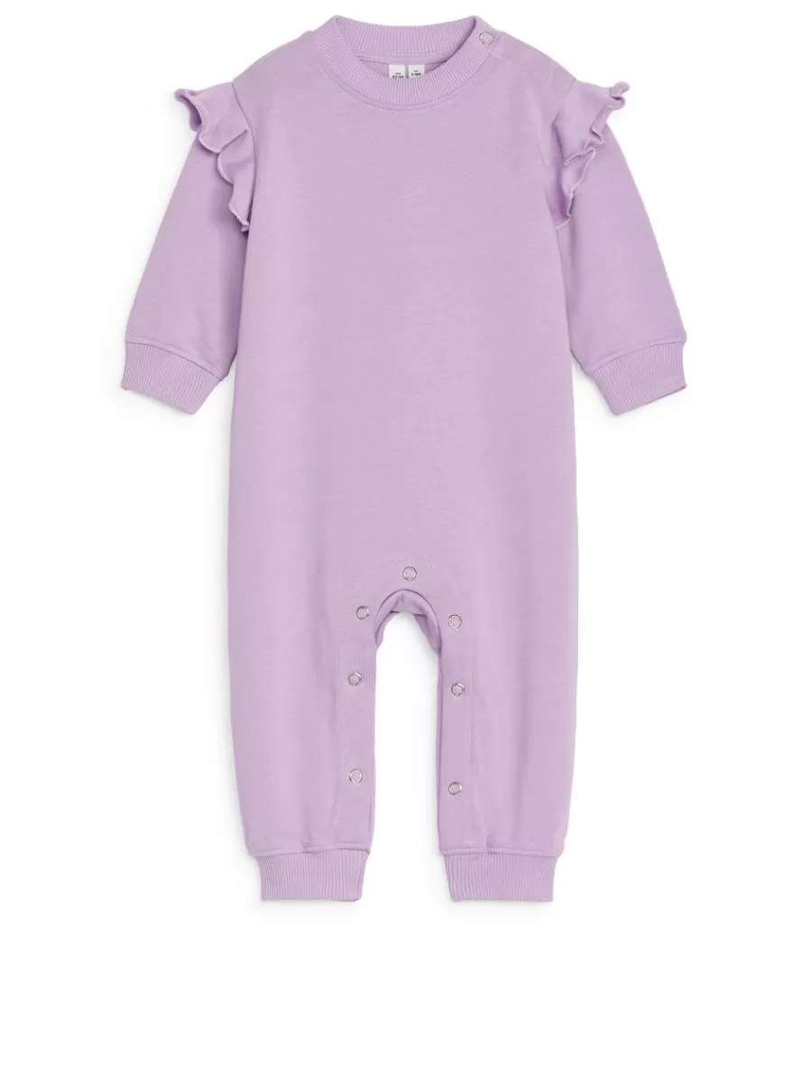 Bodys-ARKET Combinaison à volants en molleton Mauve