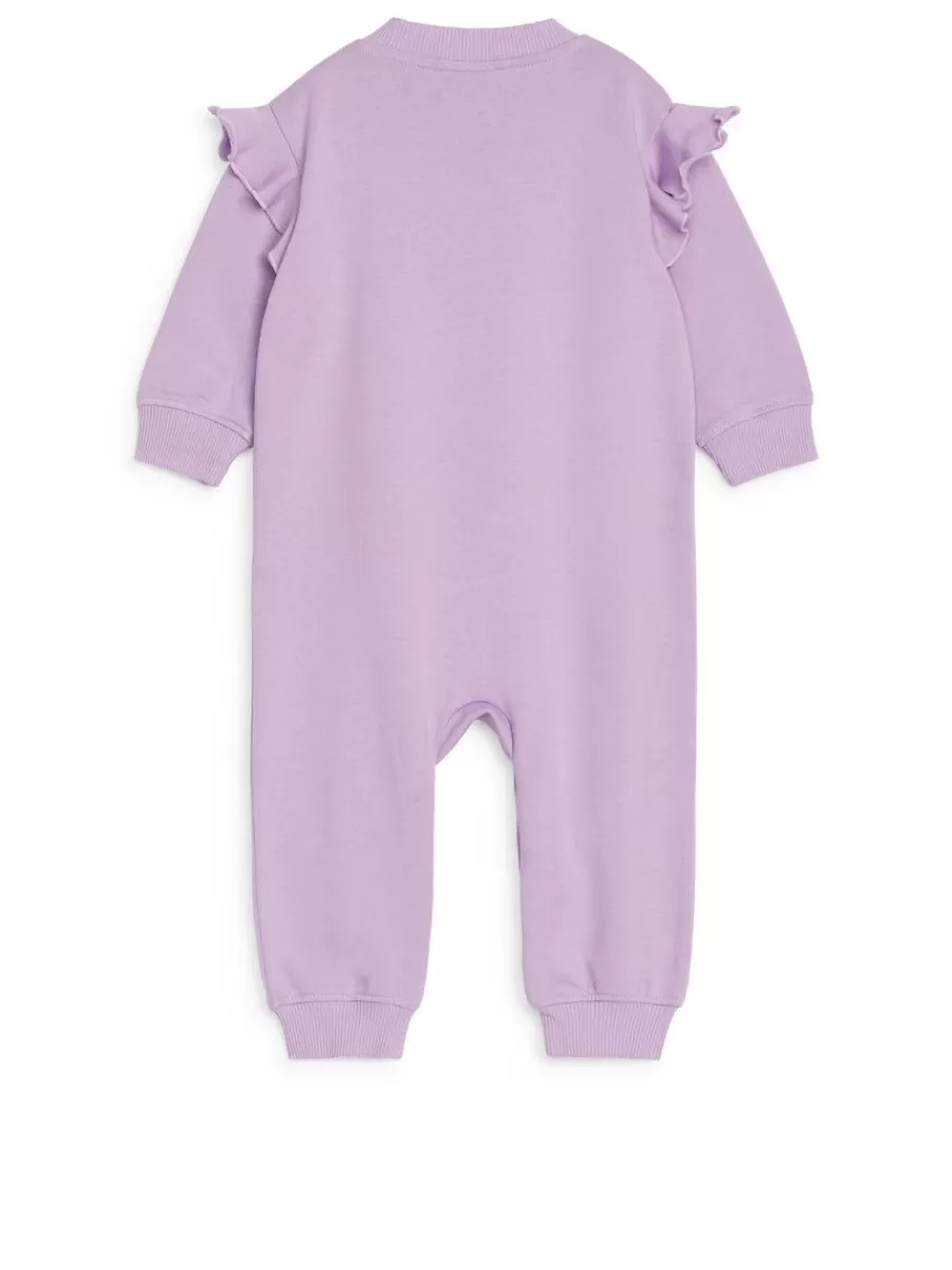 Bodys-ARKET Combinaison à volants en molleton Mauve