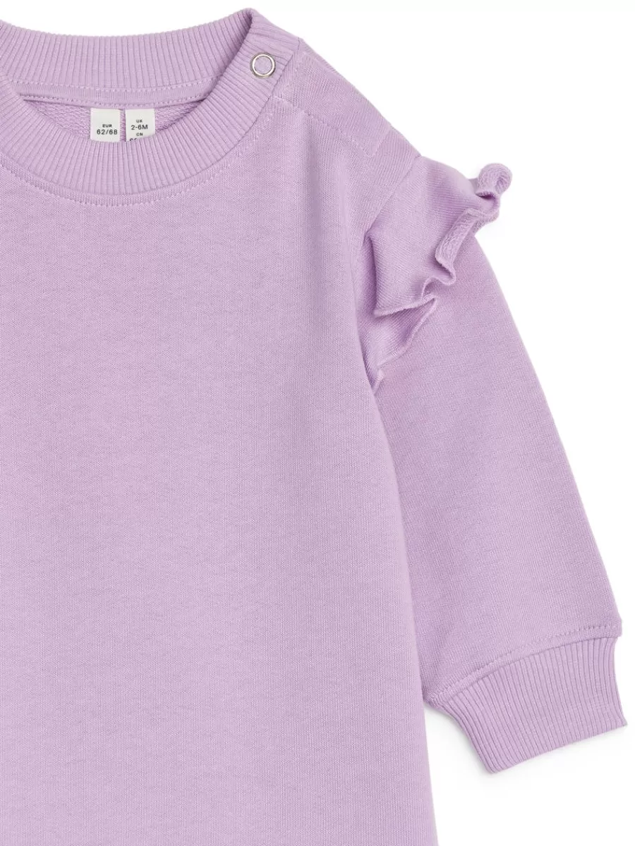 Bodys-ARKET Combinaison à volants en molleton Mauve
