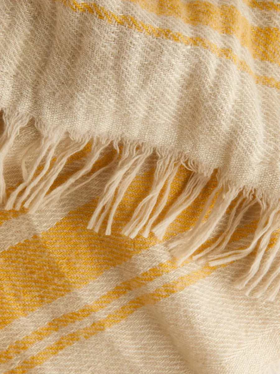 Tous Les Textiles | Plaids-ARKET Couverture en laine de lin Écru/Jaune