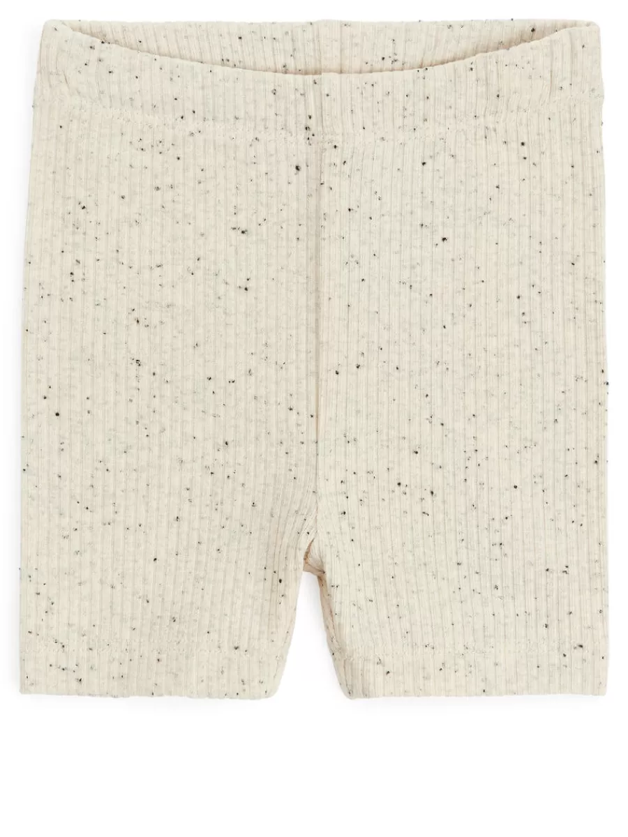 Bas-ARKET Cuissard vélo en jersey côtelé, lot de 2 Beige/Bleu foncé