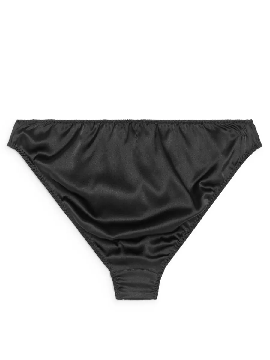 Sous-Vêtements | Tenues Décontractées-ARKET Culotte en soie Gris foncé