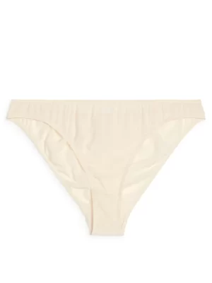 Sous-Vêtements | Tenues Décontractées-ARKET Culotte en soie mélangée Blanc cassé