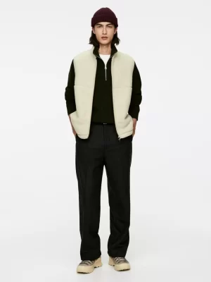 Vêtements De Sport | Manteaux Et Vestes-ARKET Débardeur de sport en polaire Beige