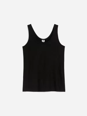 Hauts Sans Manches-ARKET Débardeur en crêpe Noir