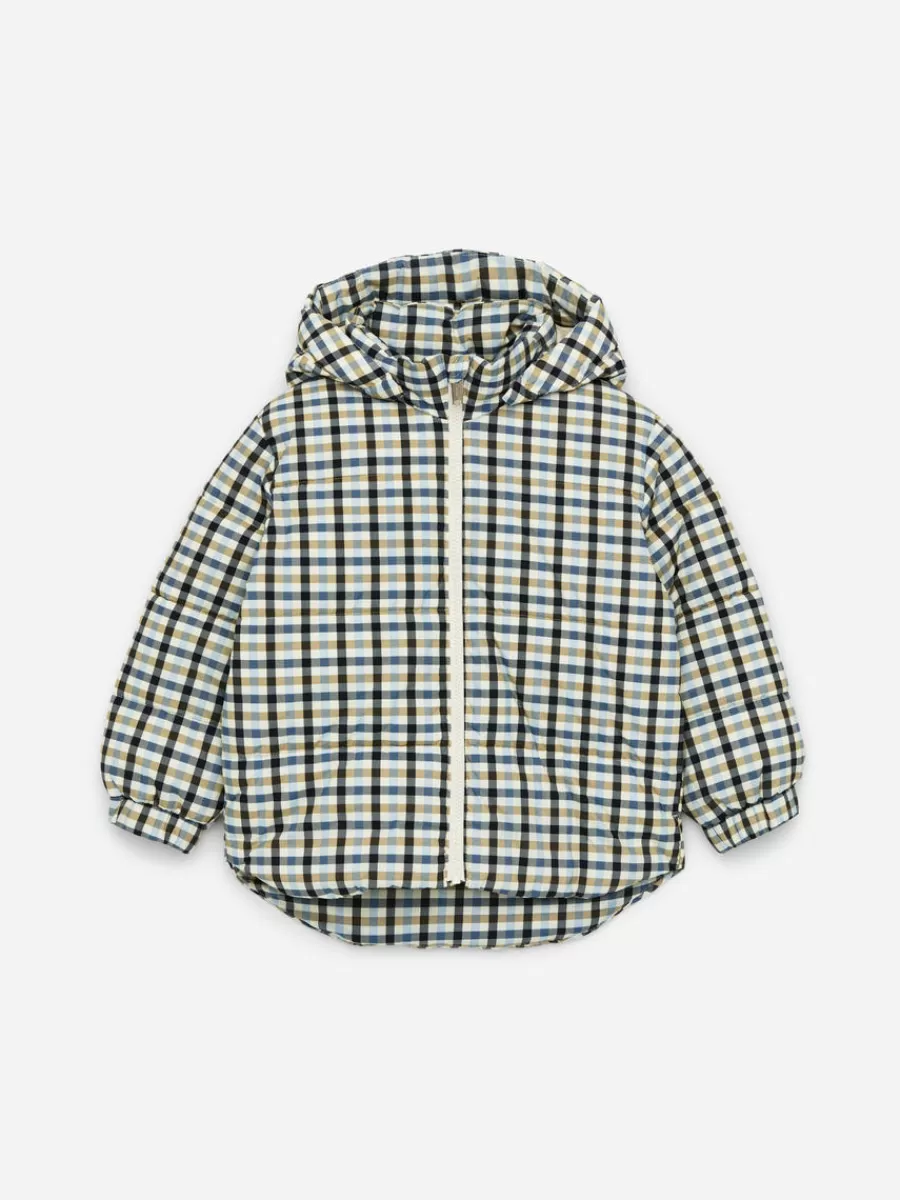 Manteaux Et Vestes-ARKET Doudoune imprimée Blanc cassé/Bleu