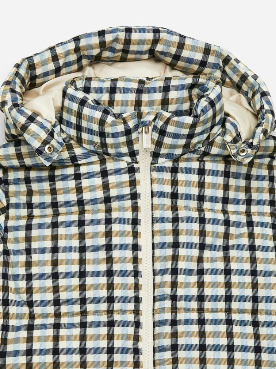 Manteaux Et Vestes-ARKET Doudoune imprimée Blanc cassé/Bleu