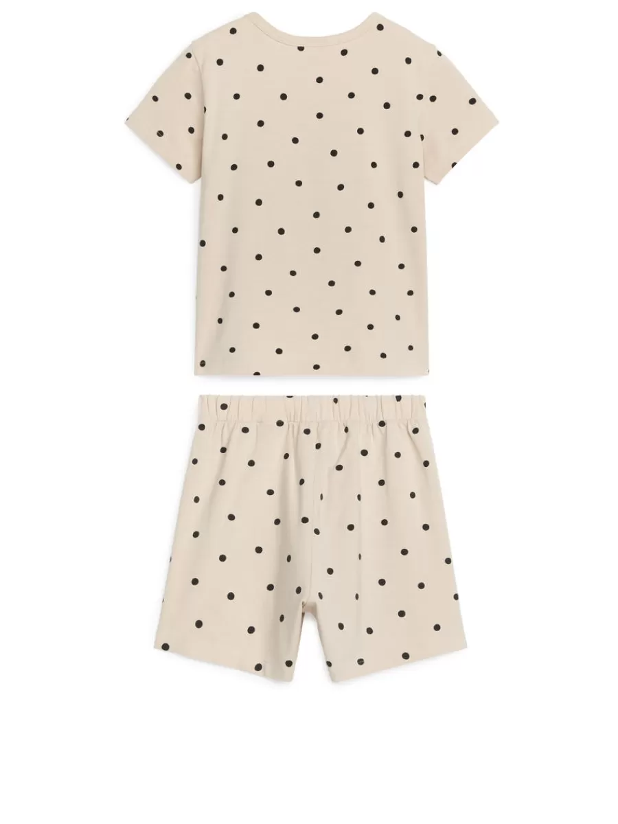 Pyjamas-ARKET Ensemble pyjama court en jersey Beige