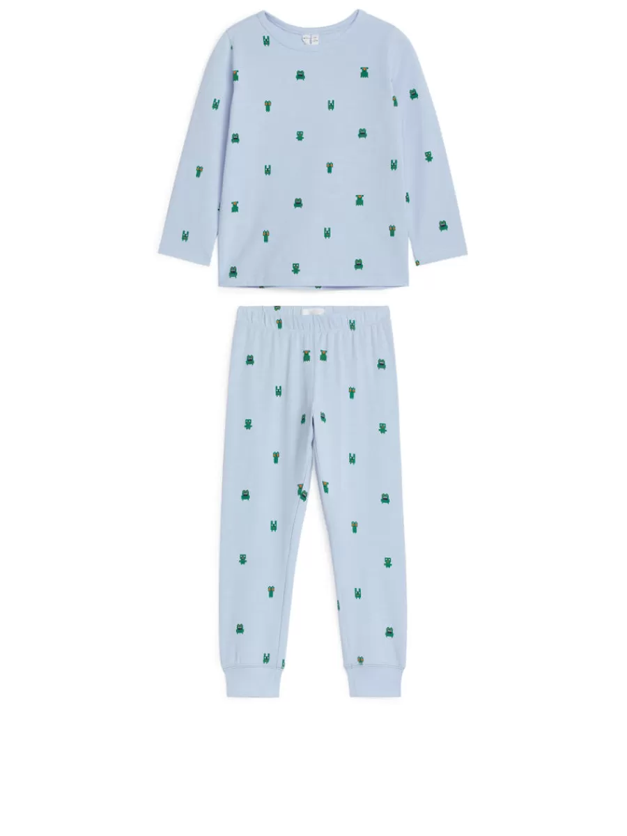 Pyjamas-ARKET Ensemble pyjama en jersey Bleu clair/Monstres