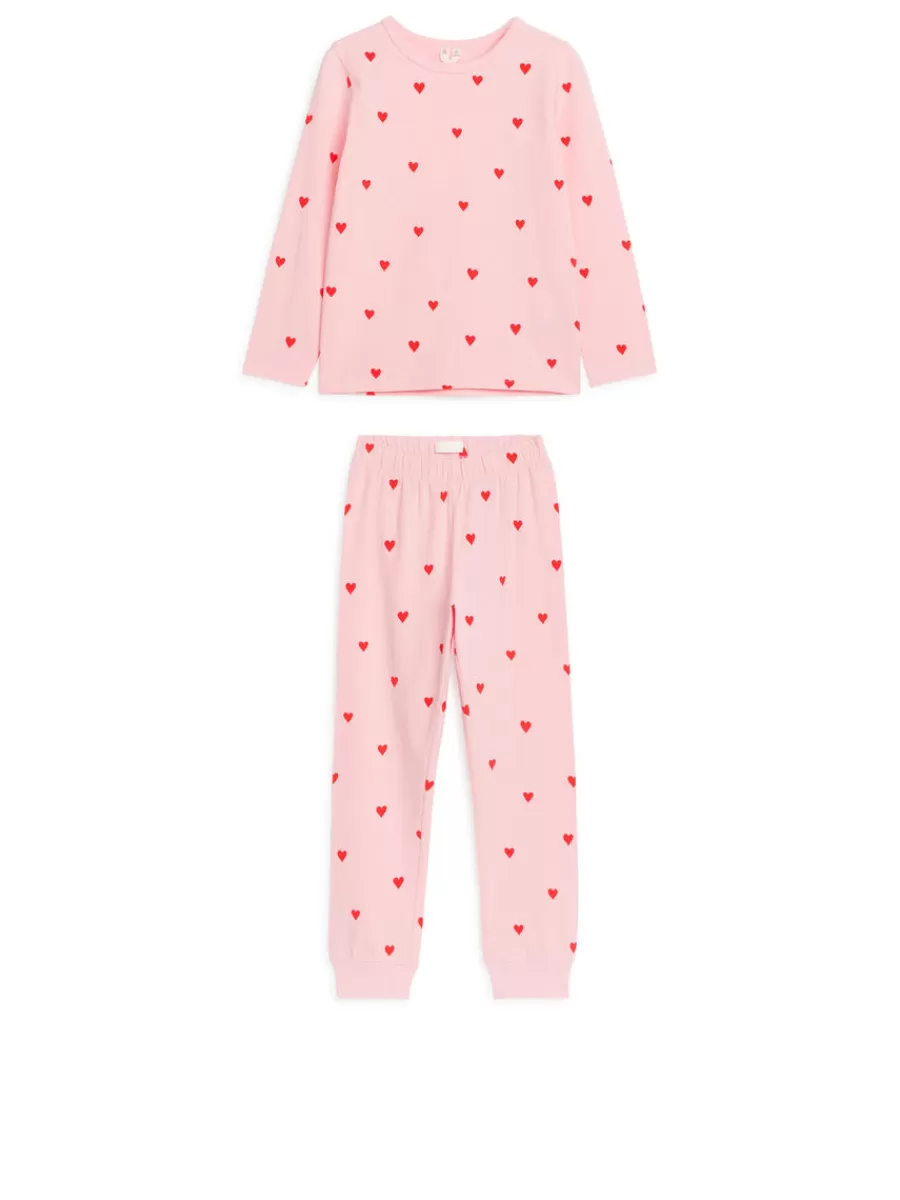 Pyjamas-ARKET Ensemble pyjama en jersey Rose/Rouge