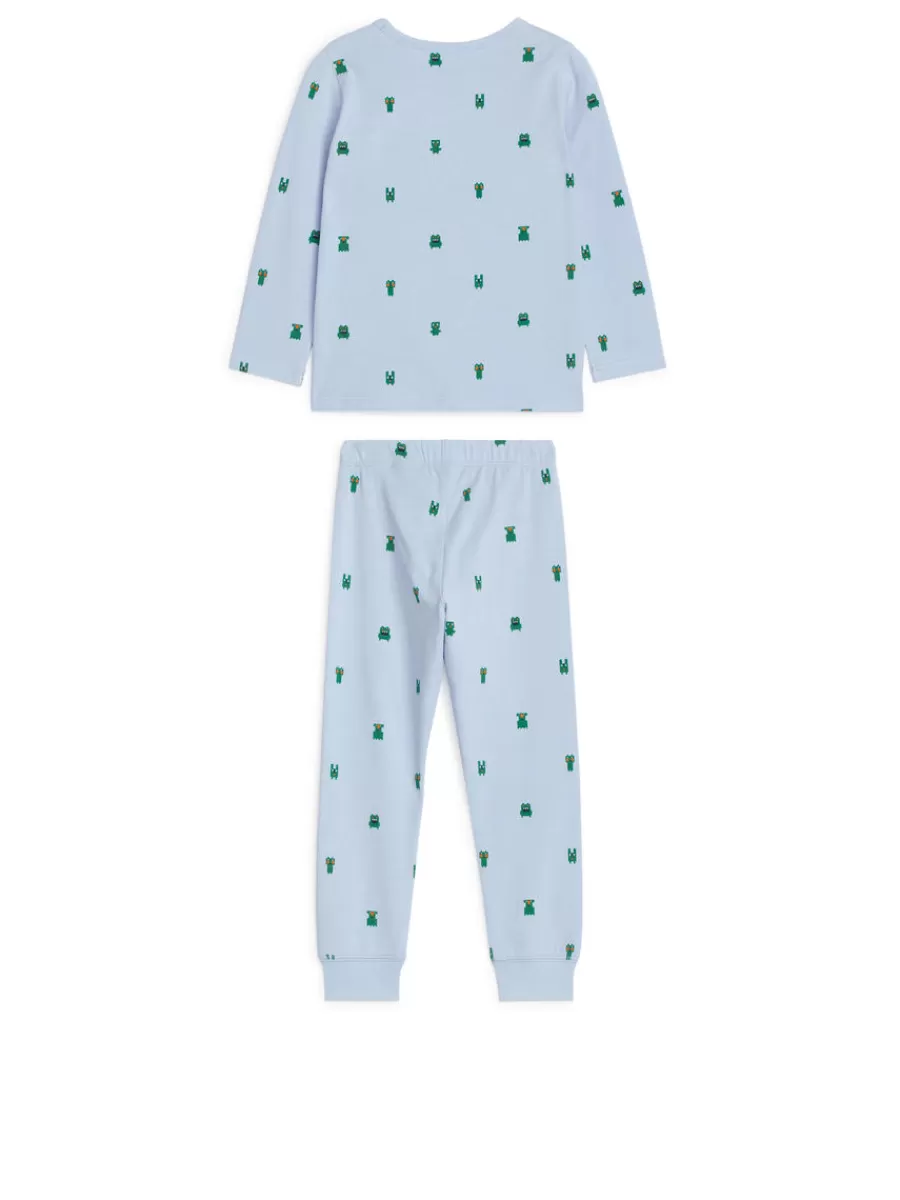 Pyjamas-ARKET Ensemble pyjama en jersey Bleu clair/Monstres