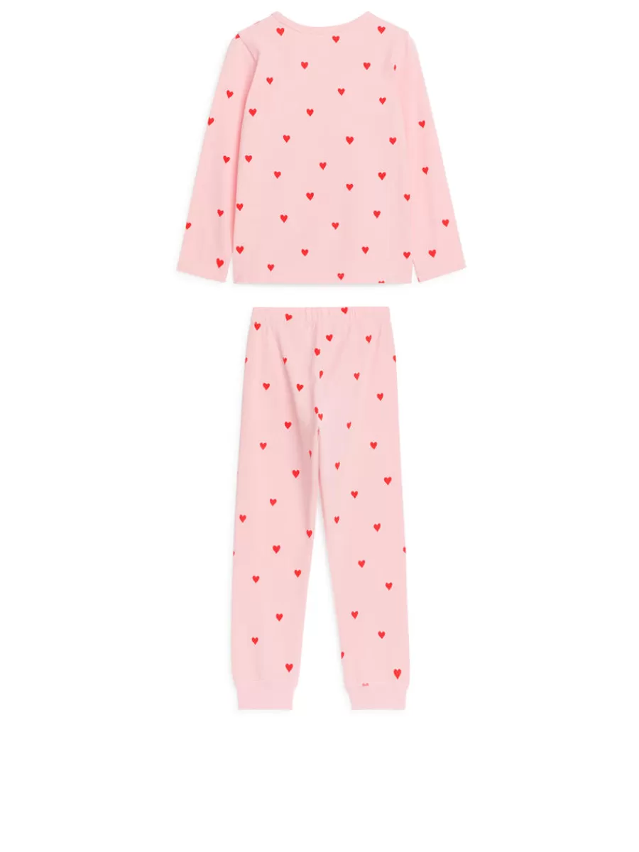 Pyjamas-ARKET Ensemble pyjama en jersey Rose/Rouge
