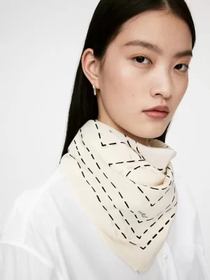Écharpes Et Cols-ARKET Foulard en soie Blanc