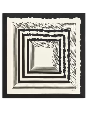 Écharpes Et Cols-ARKET Foulard en soie imprimé Blanc cassé/Bleu foncé