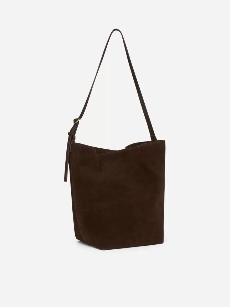 Tous Les Sacs-ARKET Fourre-tout en daim Dark Brown