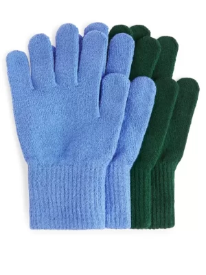 Tous Les Accessoires-ARKET Gants en coton Bleu/Vert