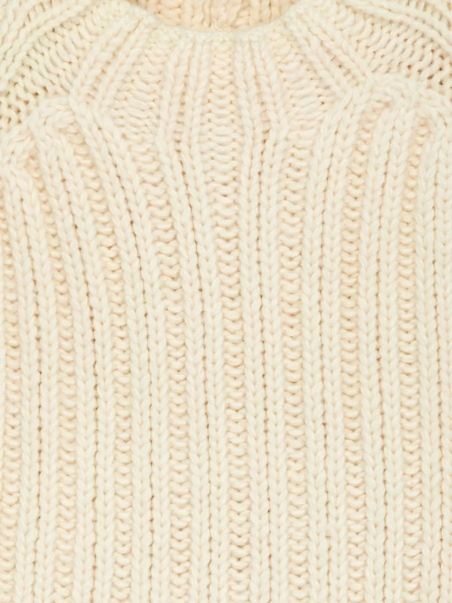 Mailles Et Cardigans-ARKET Gilet en maille côtelée Blanc cassé