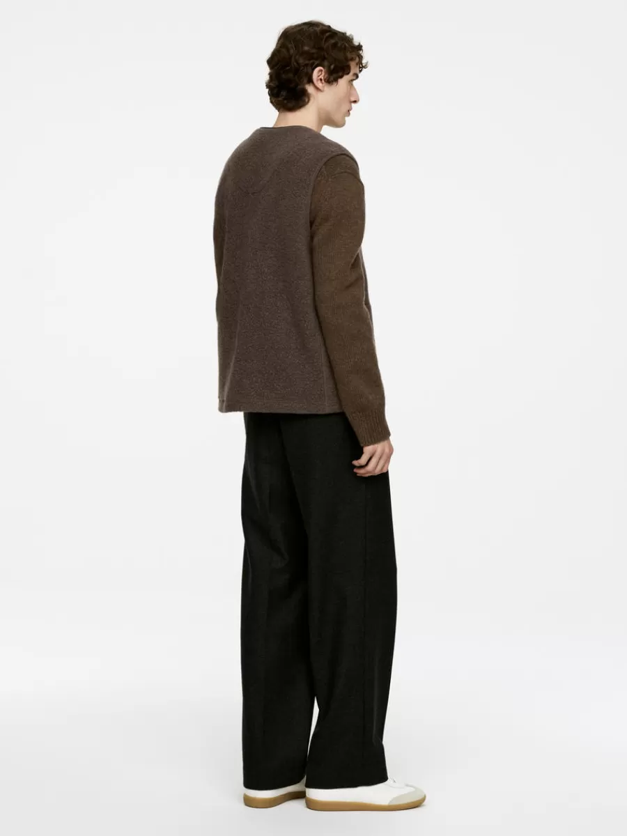 Manteaux Et Vestes | Vêtements De Sport-ARKET Gilet molletonné en laine Taupe foncé