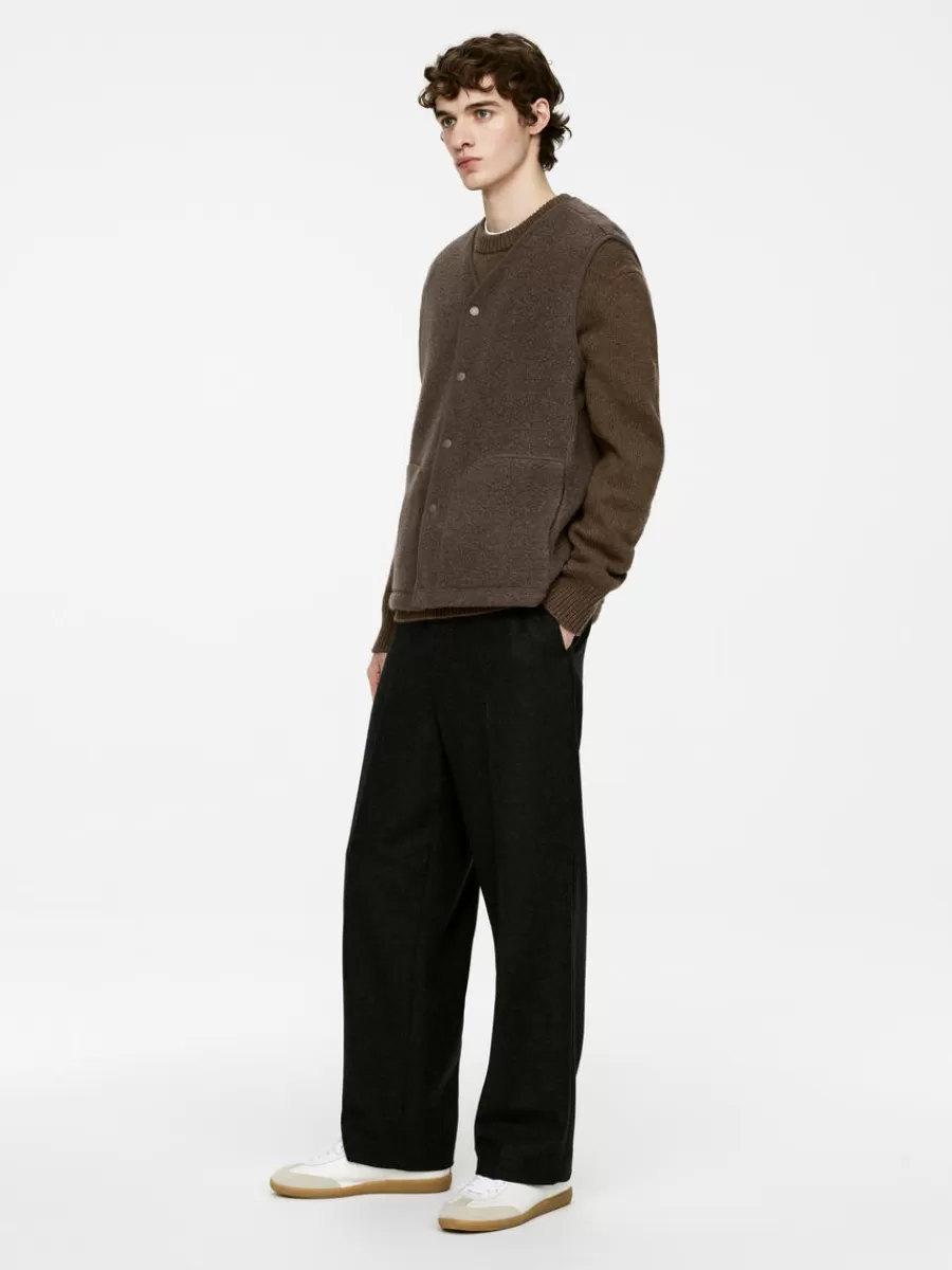 Manteaux Et Vestes | Vêtements De Sport-ARKET Gilet molletonné en laine Taupe foncé