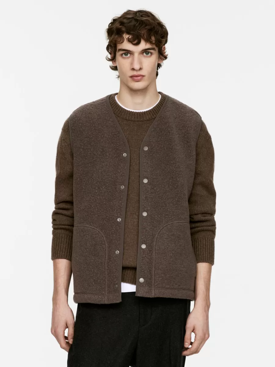 Manteaux Et Vestes | Vêtements De Sport-ARKET Gilet molletonné en laine Taupe foncé