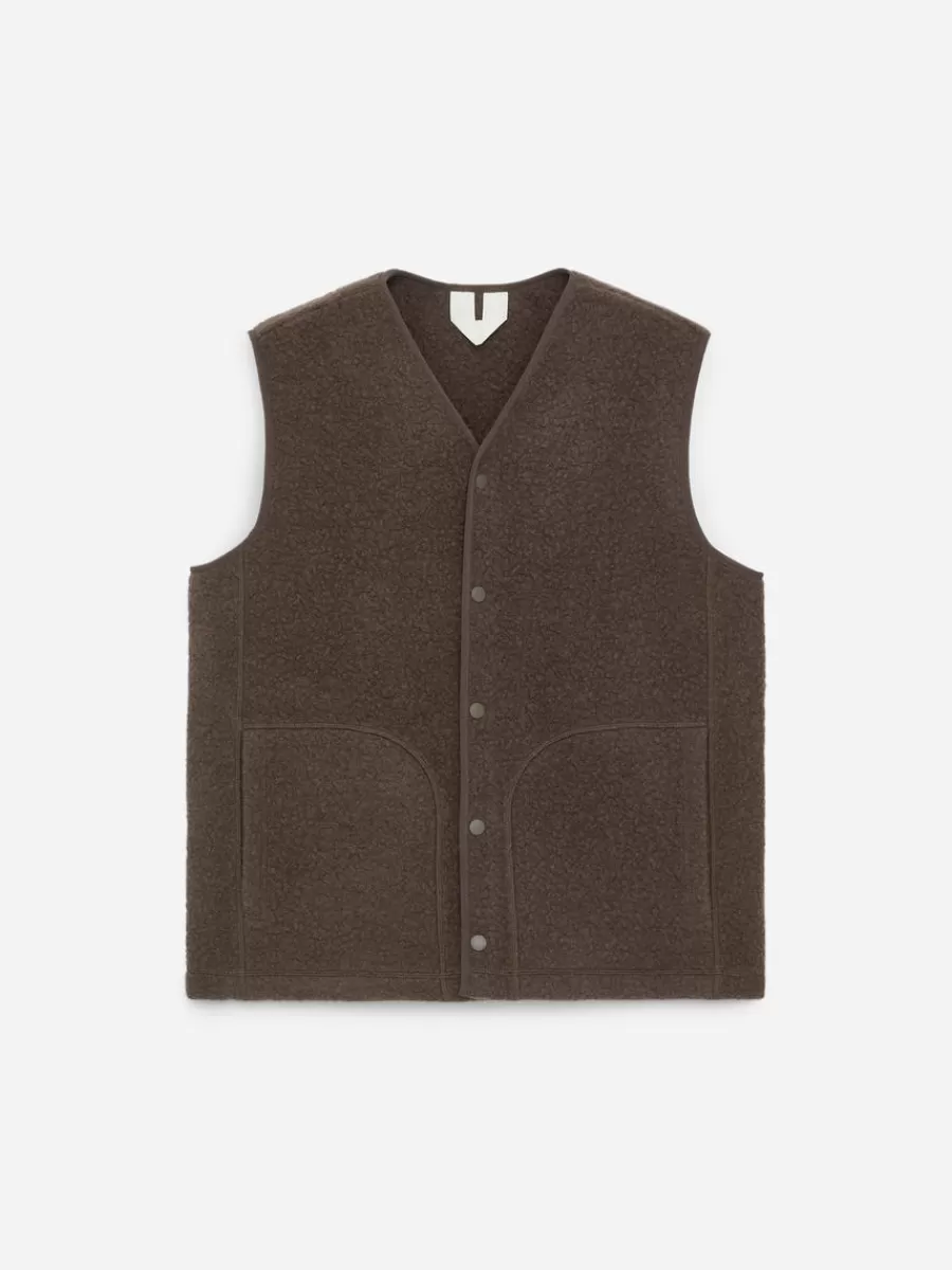 Manteaux Et Vestes | Vêtements De Sport-ARKET Gilet molletonné en laine Taupe foncé