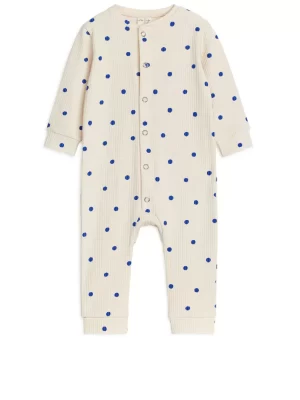 Bodys-ARKET Grenouillère en jersey côtelé Blanc cassé