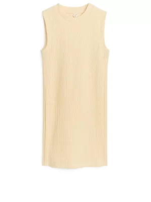 Hauts Sans Manches-ARKET Haut côtelé sans manches Beige clair